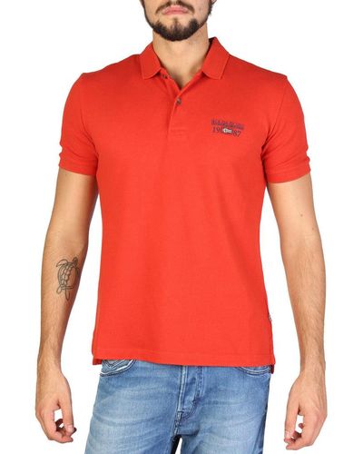 Napapijri Orange Polo Shirt - Red