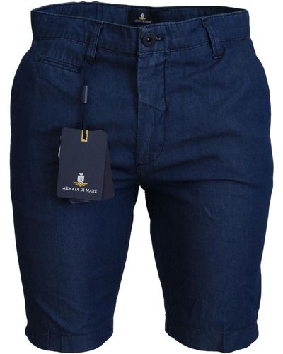 Armata Di Mare Cotton Bermuda Shorts - Blue