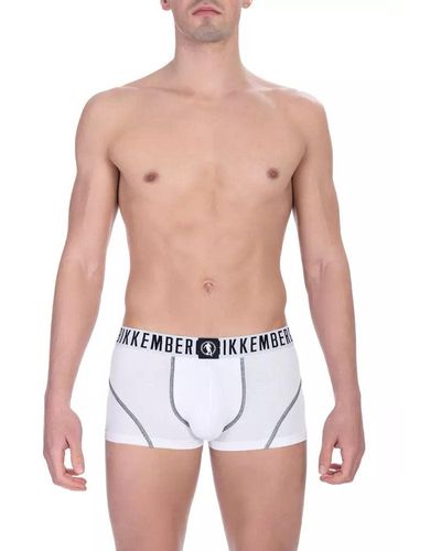 Bikkembergs Elevate Your Essentials With Cotton Trunk Twin-Pack - White