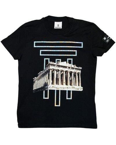 DIEGO VENTURINO Cotton Tops & T-shirt - Black