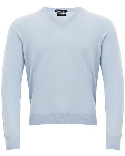 Tom Ford Wool T-Shirt - Blue