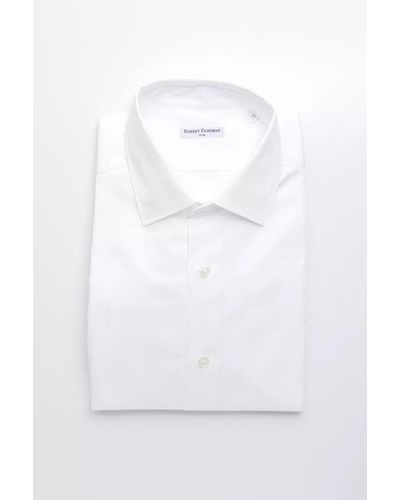 Robert Friedman Elegant Medium Slim Collar White Shirt