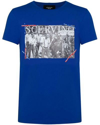 Ermanno Scervino Street Cotton T-shirt - Blue