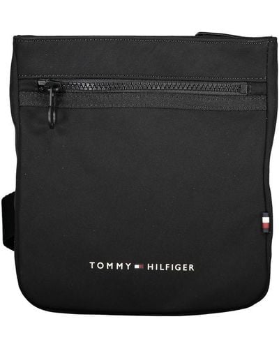 Tommy Hilfiger Sleek Shoulder Bag With Contrasting Detail - Black