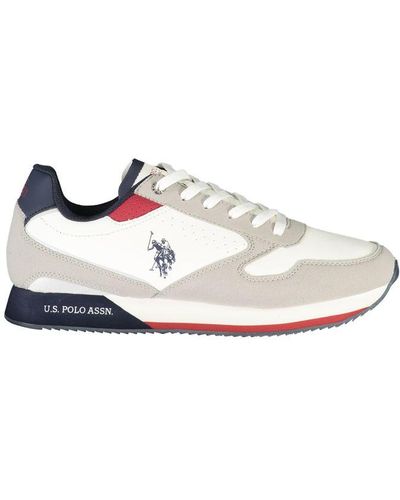 U.S. POLO ASSN. Sleek Sneakers With Contrast Detailing - White