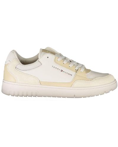 Tommy Hilfiger Contrast Lace-Up Sports Sneakers - White