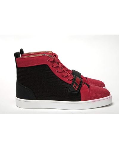 Christian Louboutin Black/loubi Version Louis Orlato Vs Flat Trico Shoes - Red