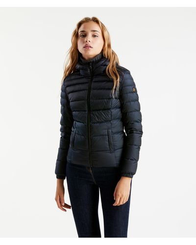 Refrigiwear Chic Satin-finish Quilted Down Jacket - Blue