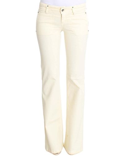 CoSTUME NATIONAL Cotton Stretch Flare Jeans White Sig30213