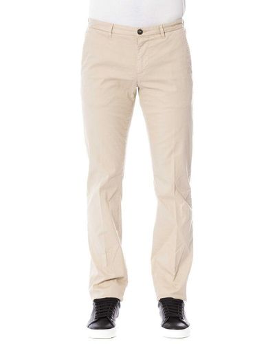 Trussardi Beige Cotton Jeans & Pant - Natural