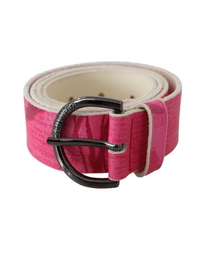 John Galliano Elegant Leather Fashion Belt - Pink