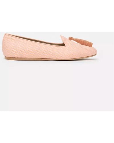 Charles Philip Leather Flat Shoe - Pink