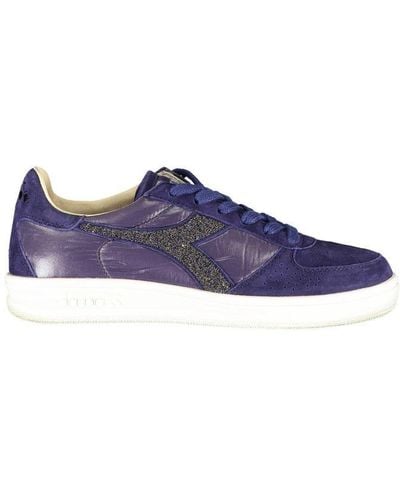 Diadora Elegant Sports Sneakers With Swarovski Detailing - Blue