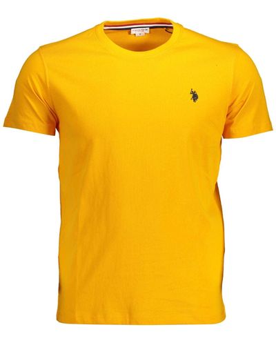 U.S. POLO ASSN. Yellow Cotton T-shirt