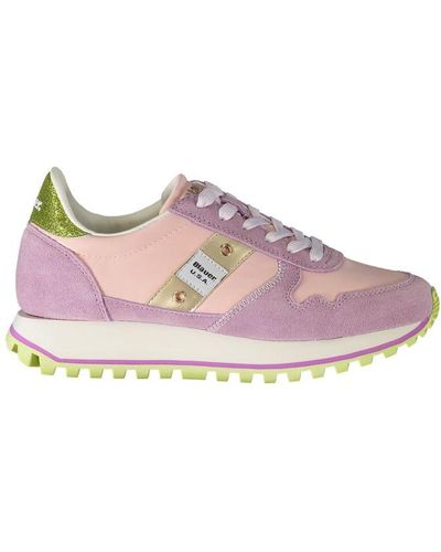 Blauer Polyester Sneaker - Pink