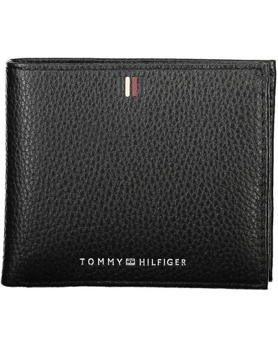 Tommy Hilfiger Elegant Leather Bifold Wallet With Coin Pocket - Black