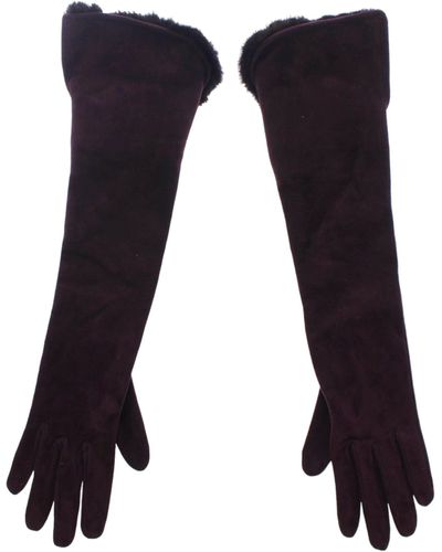 Dolce & Gabbana Elegant Elbow Length Fur Gloves - Multicolor