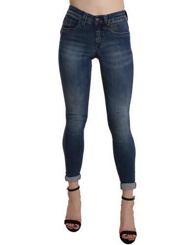 Ermanno Scervino Chic High Waist Cropped Jeans - Blue