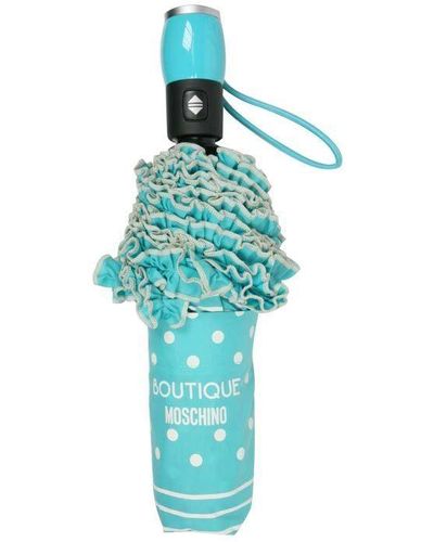 Boutique Moschino Chic Polka Dots Automatic Umbrella - Blue