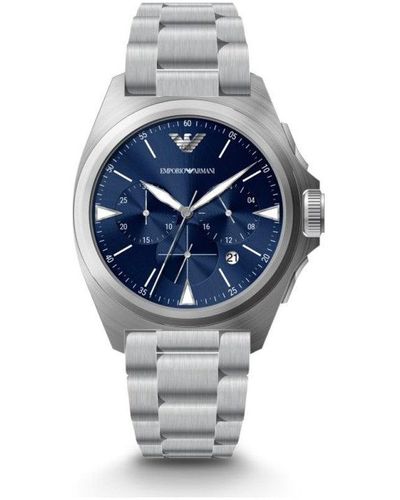 Emporio Armani Sleek Chronograph Timepiece - Blue