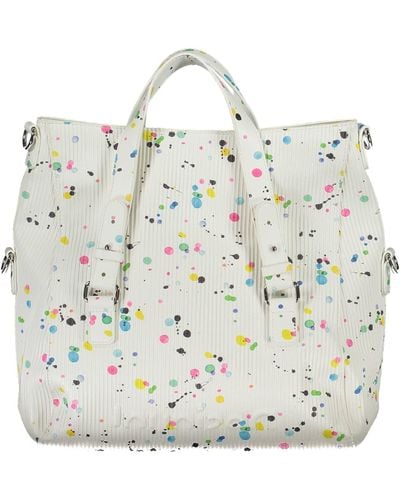 Desigual White Polyurethane Handbag - Multicolor