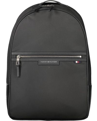 Tommy Hilfiger Elegant Laptop Backpack With Contrasting Details - Black