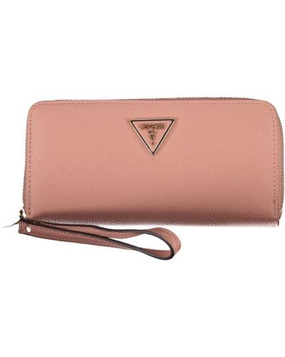 Guess Elegant Polyethylene Wallet With Logo - Pink