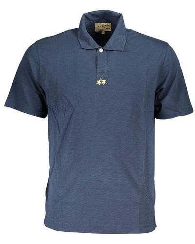 La Martina Cotton Polo Shirt - Blue