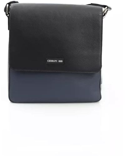 Cerruti 1881 Elegant Crossbody Bag With Logo - Black