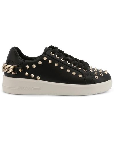 Guess Shoes Sneakers Leather - Black