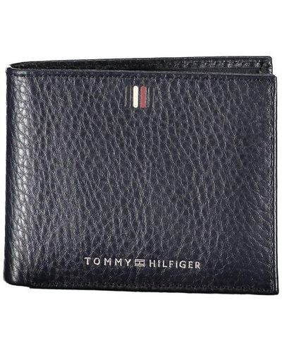 Tommy Hilfiger Elegant Leather Wallet With Contrast Details - Blue