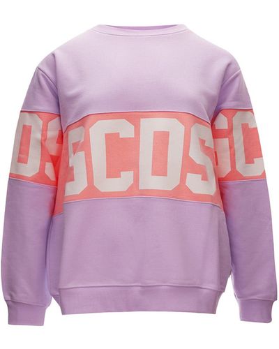 Gcds Liliac Sweatshirt With Logo - Pink