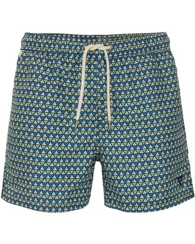Fred Mello Chic Blue Beach Shorts For Seaside Elegance