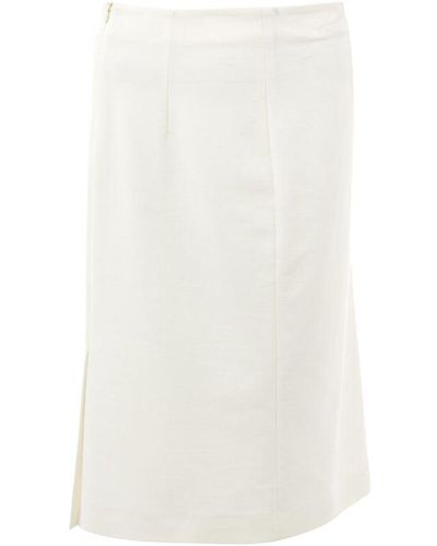 Lardini Viscose Skirt - White