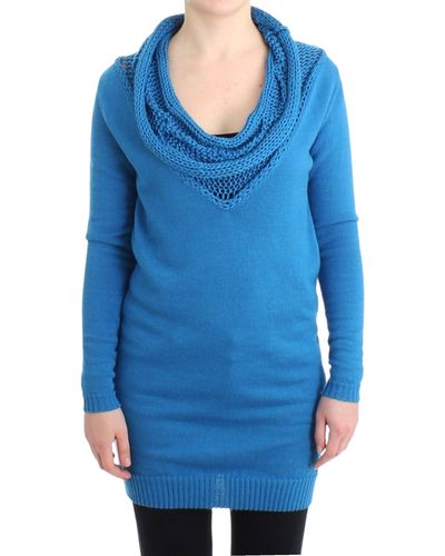 CoSTUME NATIONAL Scoopneck Sweater Blue Sig11549