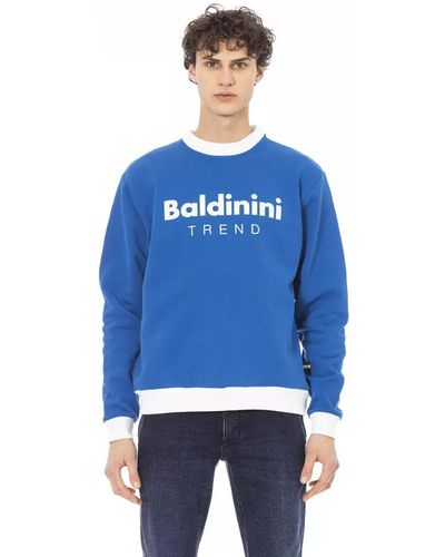Baldinini Elegant Cotton Long-Sleeve Sweatshirt - Blue