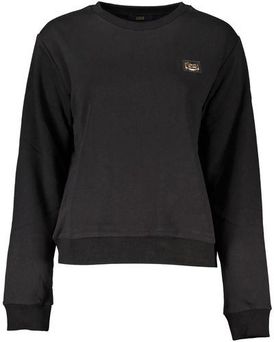 Class Roberto Cavalli Elegant Long-Sleeve Printed Sweatshirt - Black