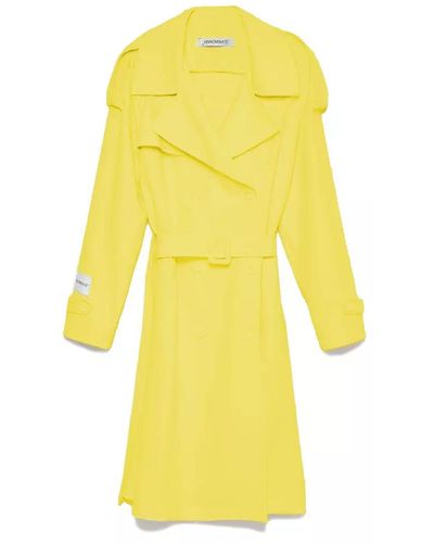 hinnominate Polyester Jackets & Coat - Yellow