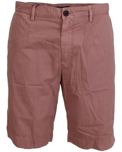 Dolce & Gabbana Pink Chinos Cotton Casual Shorts - Red