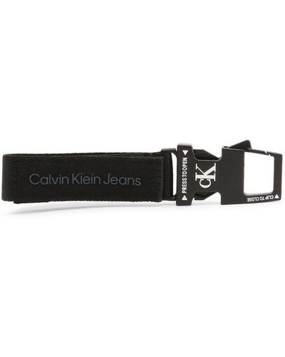 Calvin Klein Jeans Mono Round Logo Belt Black - Male - 34 Waist