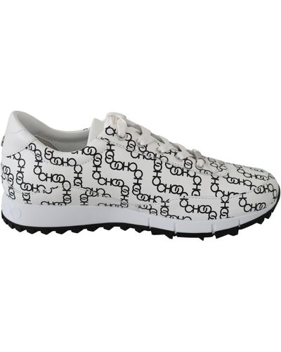 Jimmy Choo Monza White/black Leather Sneakers