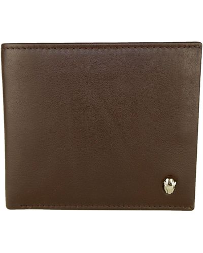 Class Roberto Cavalli Elegant Leather Wallet With Coin Holder - Brown