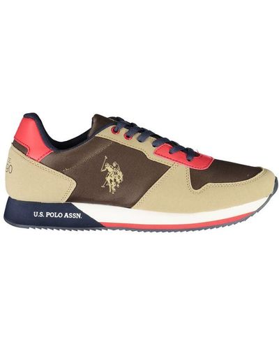 U.S. POLO ASSN. Brown Polyester Sneaker - Multicolor