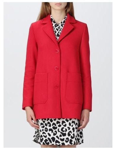 Love Moschino Chic Wool Blend Jacket - Red