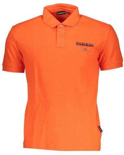 Napapijri Contrast Detail Polo Shirt - Orange