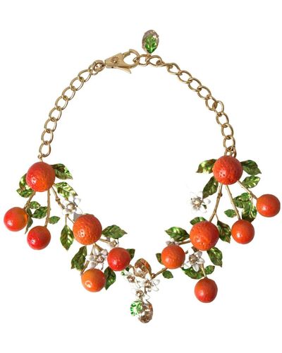 Dolce & Gabbana Charm Necklace With Lobster Clasp - Red