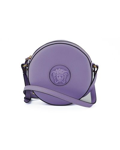 Versace Elegant Round Shoulder Bag - Purple
