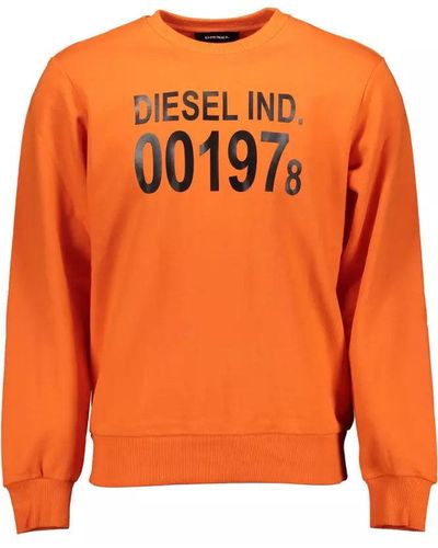 DIESEL Cotton Sweater - Orange