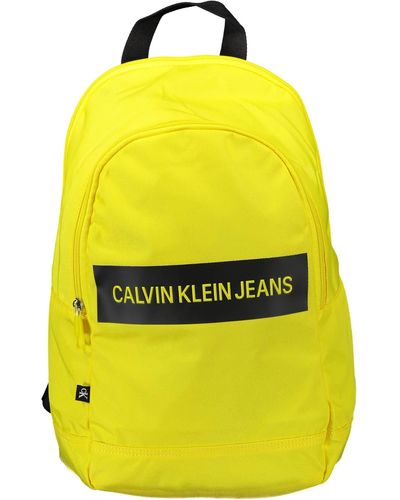 Calvin Klein Polyester Backpack - Yellow