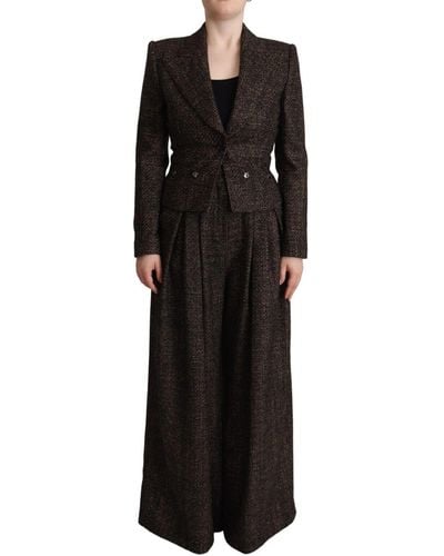 Dolce & Gabbana Chic Wool Blend Suit Set - Black